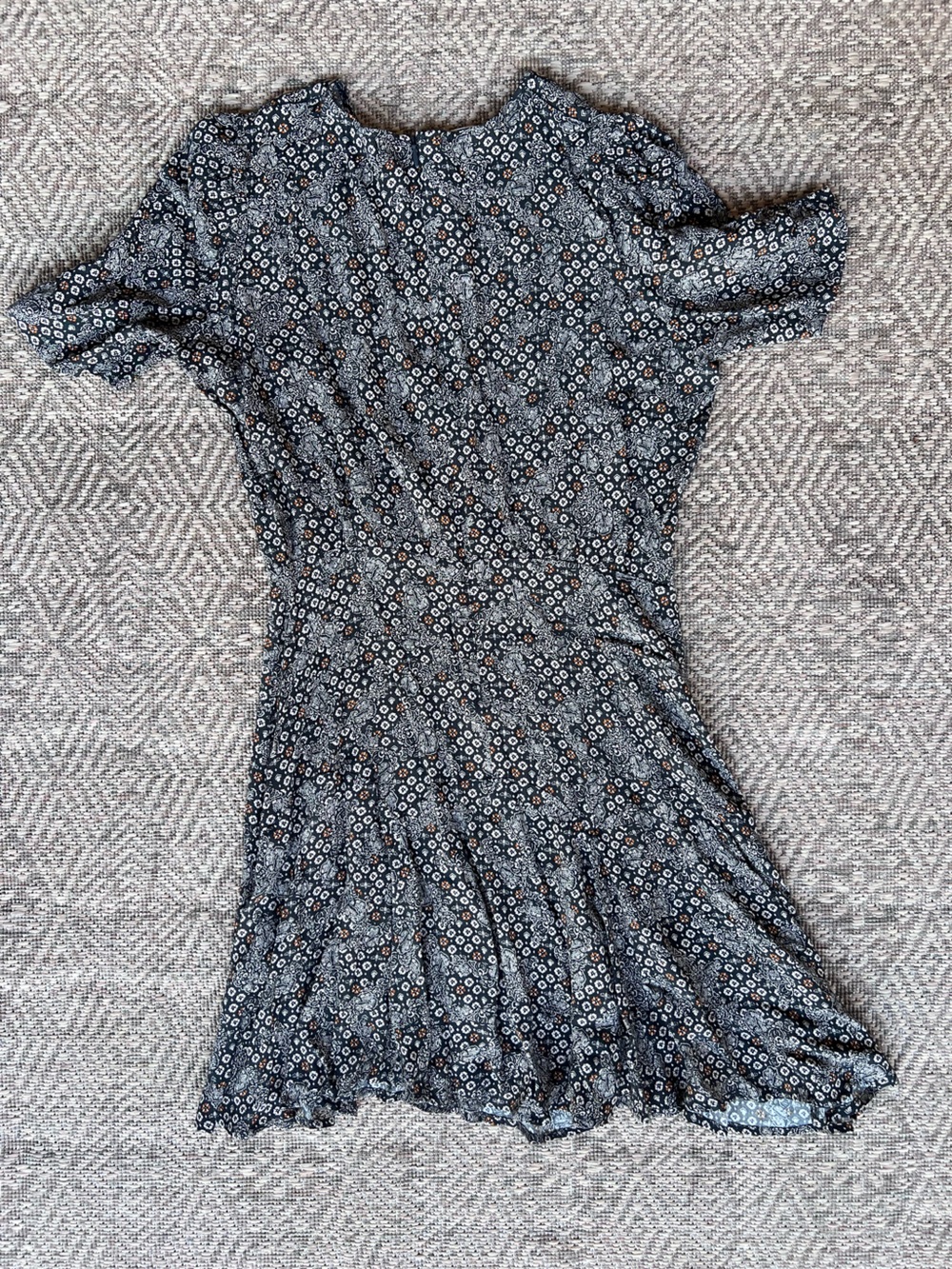 Sessùn Lucie Dance Dress Floral Ruffle Mini Puff Sleeve Size Large - Picture 8 of 8
